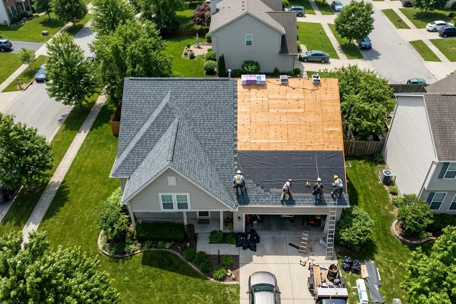 Beardman Building Services roof replacement in progress in Ruskin
